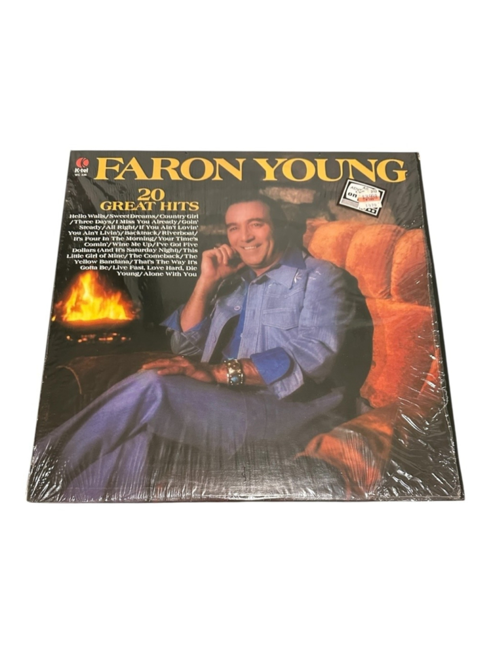 Vintage Faron Young Vinyl LP 20 Great Hits Album 1977 K-Tel Country Black Canada